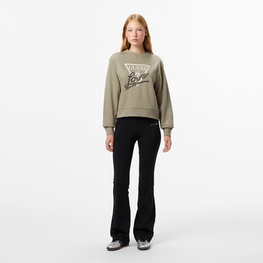  Guess Studded Kadın Yeşil Sweatshirt