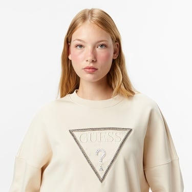 Guess Rachele Kadın Krem Sweatshirt