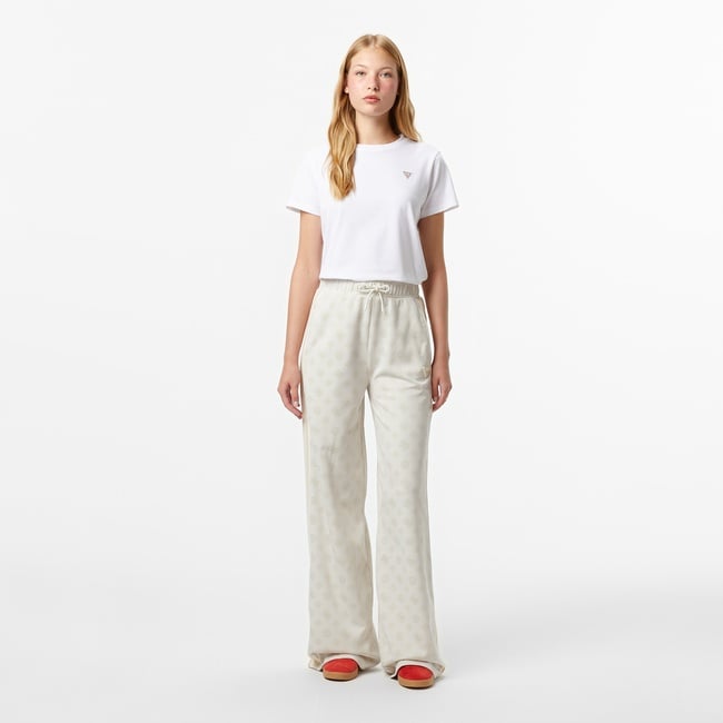  Guess Peony Palazzo Fit Kadın Beyaz Eşofman Altı