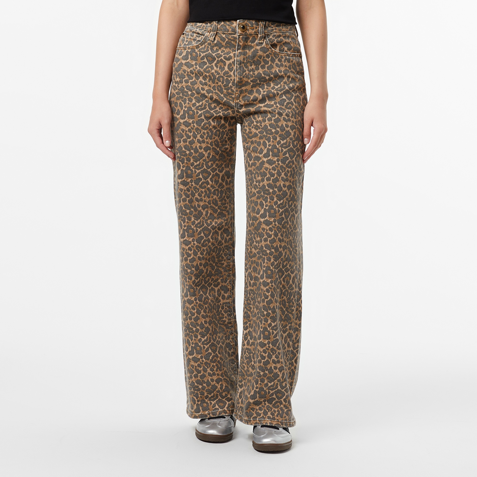 Guess Mirage Relaxed Fit Kadın Renkli Pantolon