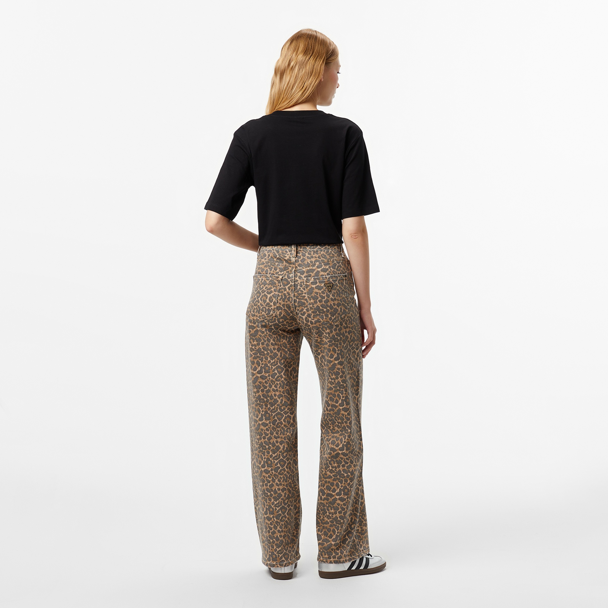 Guess Mirage Relaxed Fit Kadın Renkli Pantolon