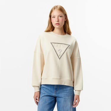  Guess Rachele Kadın Krem Sweatshirt