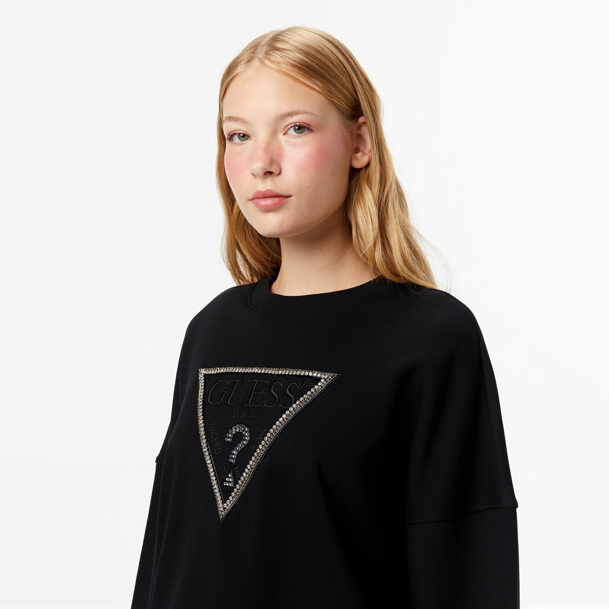 Guess Rachele Kadın Siyah Sweatshirt
