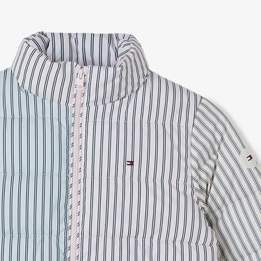  Tommy Hilfiger Mix Strıpe Puffer Çocuk Renkli Mont