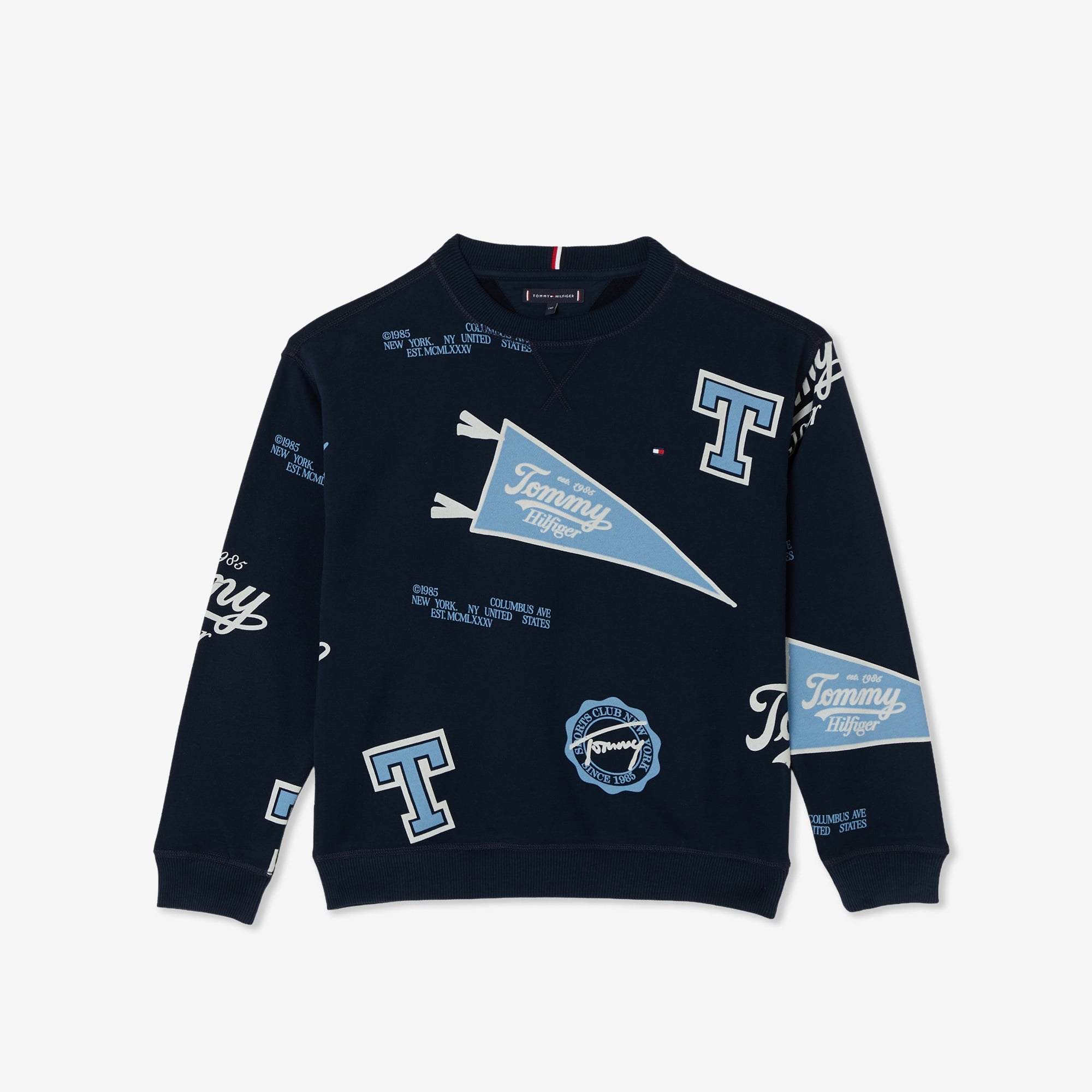 Tommy Jeans Allover Printed Çocuk Lacivert Sweatshirt