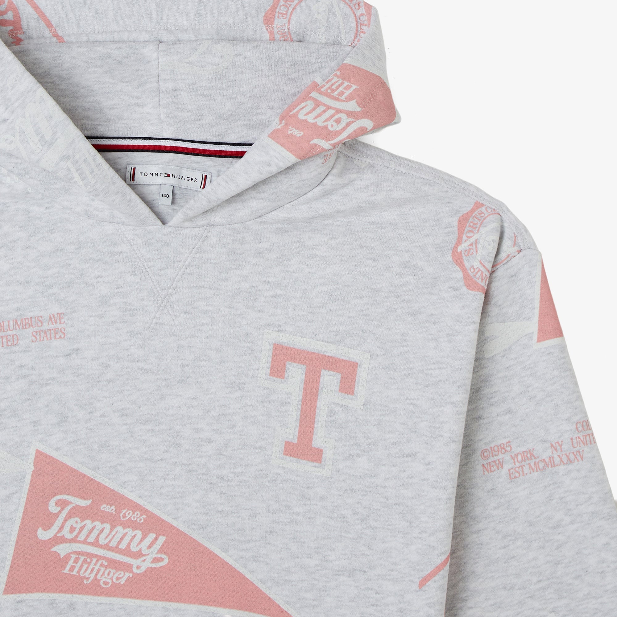 Tommy Hilfiger Hooded Çocuk Beyaz Sweatshirt