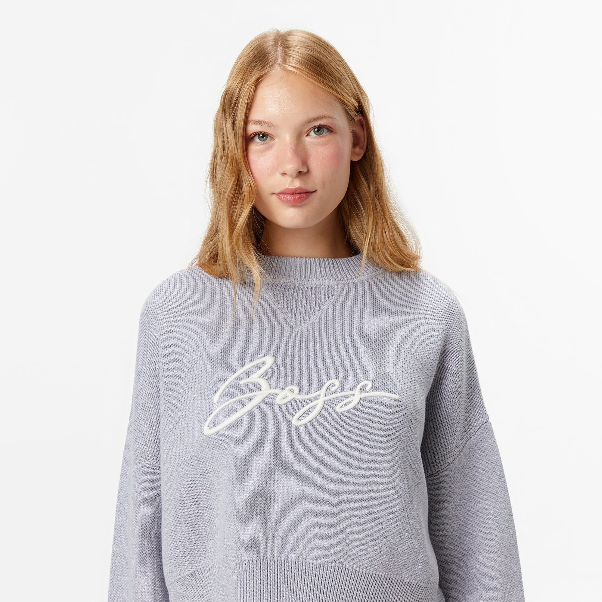 Boss Finevra Kadın Gümüş Triko