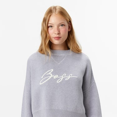  Boss Finevra Kadın Gümüş Triko