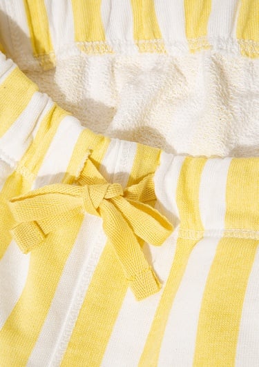  Mavi Çizgili Sarı Şort 6410012-89179