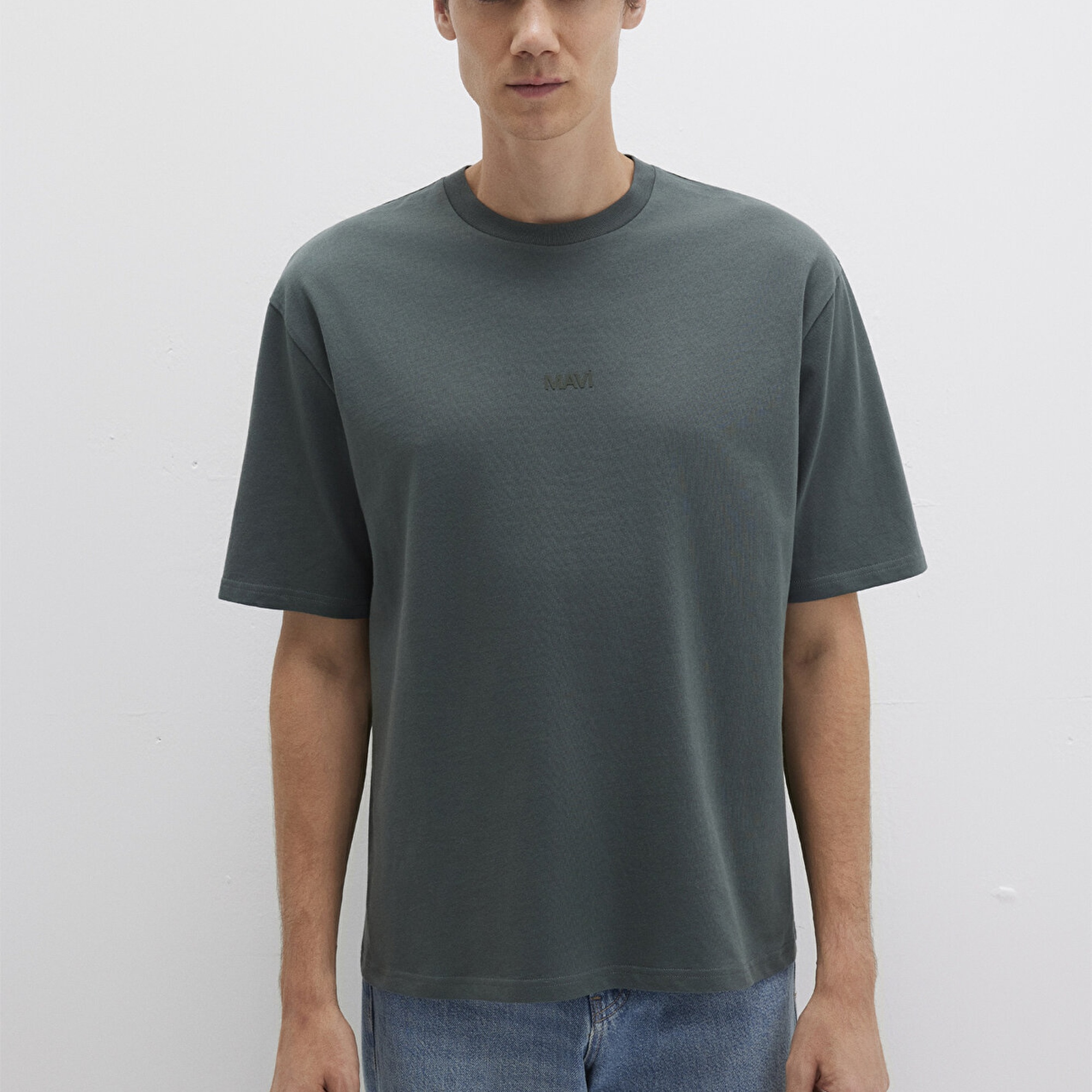 Mavi Mavi Baskılı Yeşil Tişört Relaxed Fit / Rahat Kesim 0613093-71598