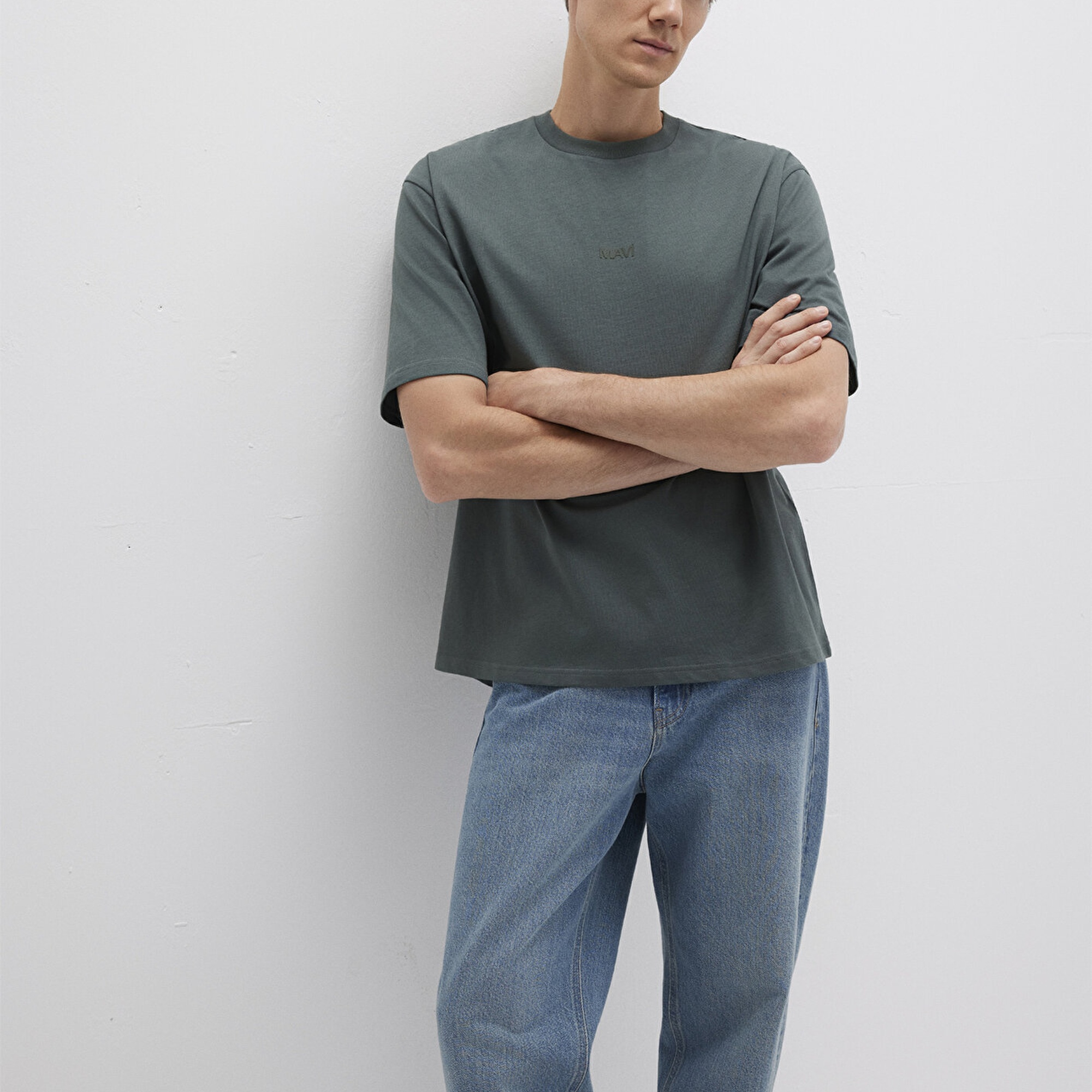 Mavi Mavi Baskılı Yeşil Tişört Relaxed Fit / Rahat Kesim 0613093-71598