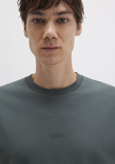  Mavi Mavi Baskılı Yeşil Tişört Relaxed Fit / Rahat Kesim 0613093-71598