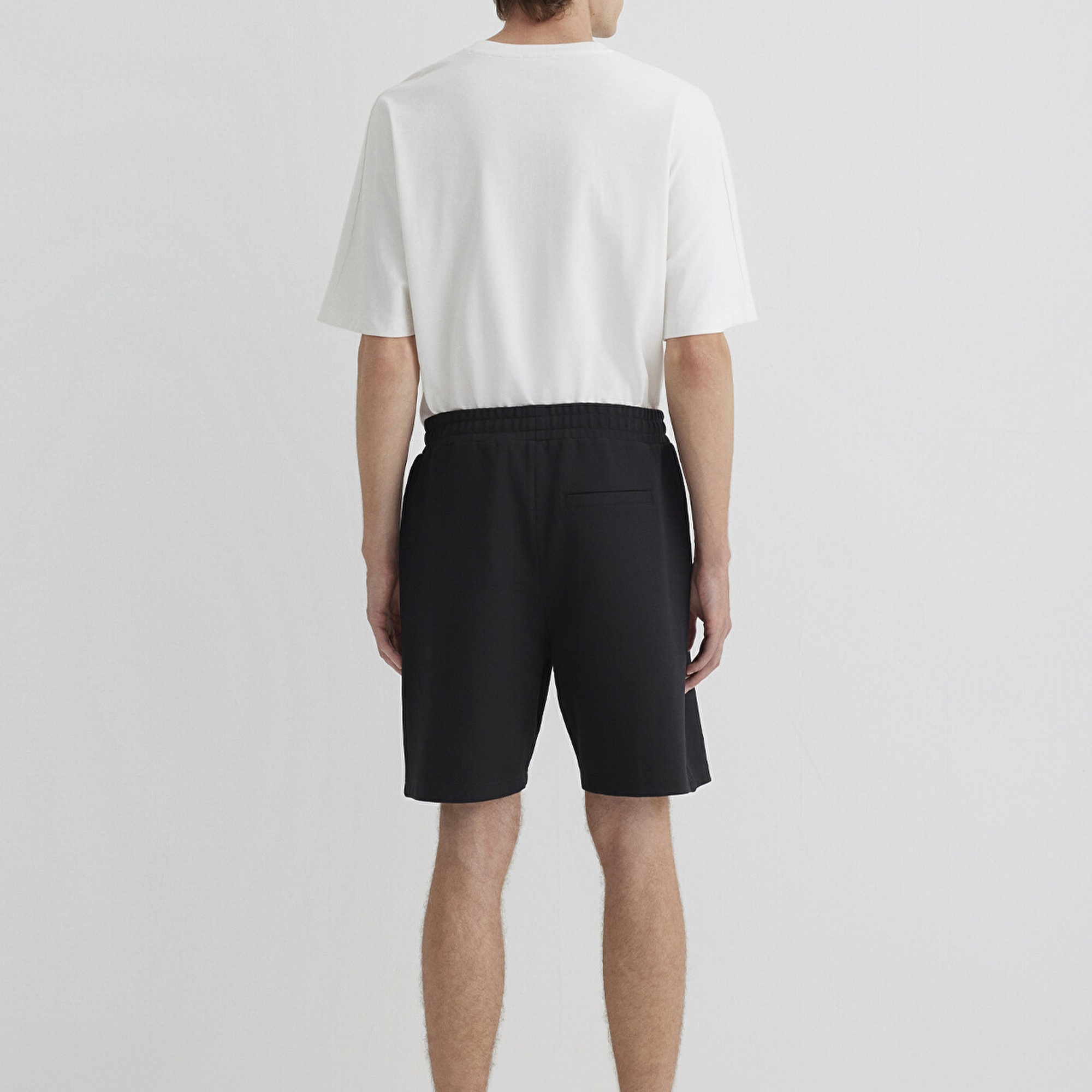 Mavi Siyah Örme Şort 0410314-900