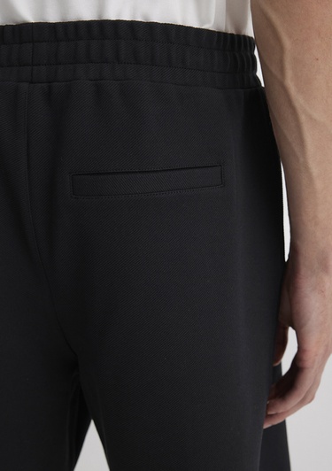  Mavi Siyah Örme Şort 0410314-900