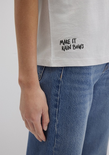  Mavi Mickey Moyse Baskılı Gri Tişört Regular Fit / Normal Kesim 1613673-70077