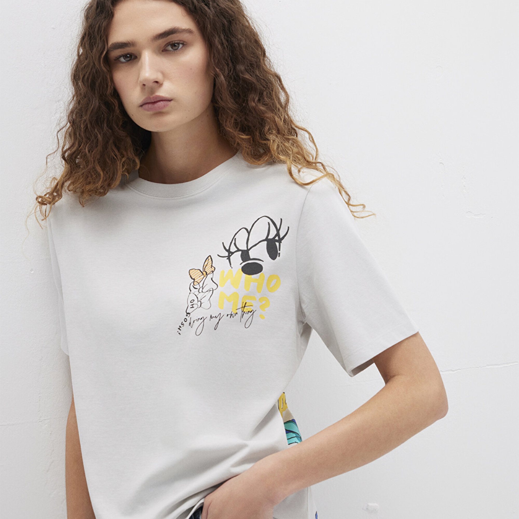 Mavi Mickey Moyse Baskılı Gri Tişört Regular Fit / Normal Kesim 1613673-70077