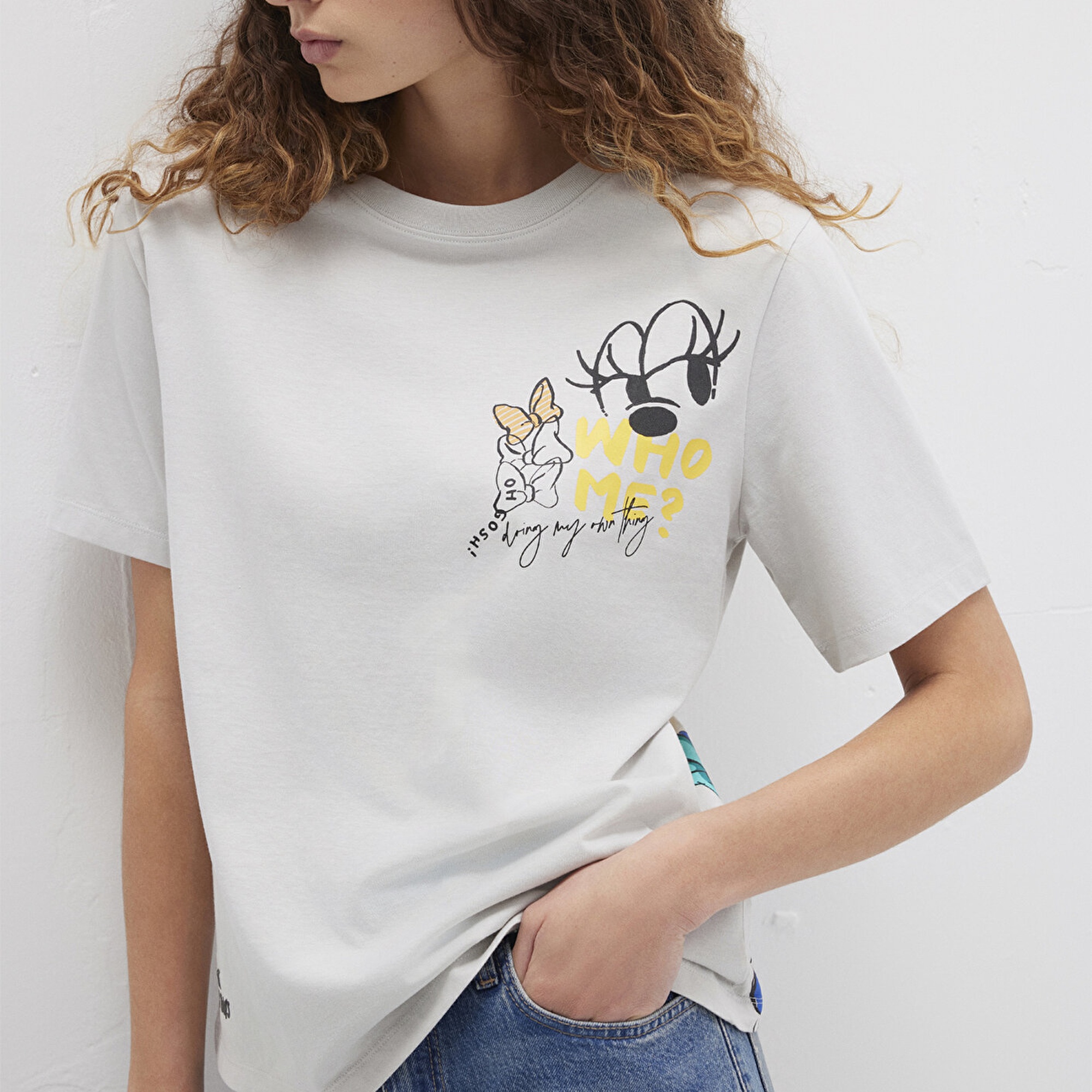 Mavi Mickey Moyse Baskılı Gri Tişört Regular Fit / Normal Kesim 1613673-70077