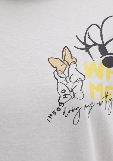  Mavi Mickey Moyse Baskılı Gri Tişört Regular Fit / Normal Kesim 1613673-70077