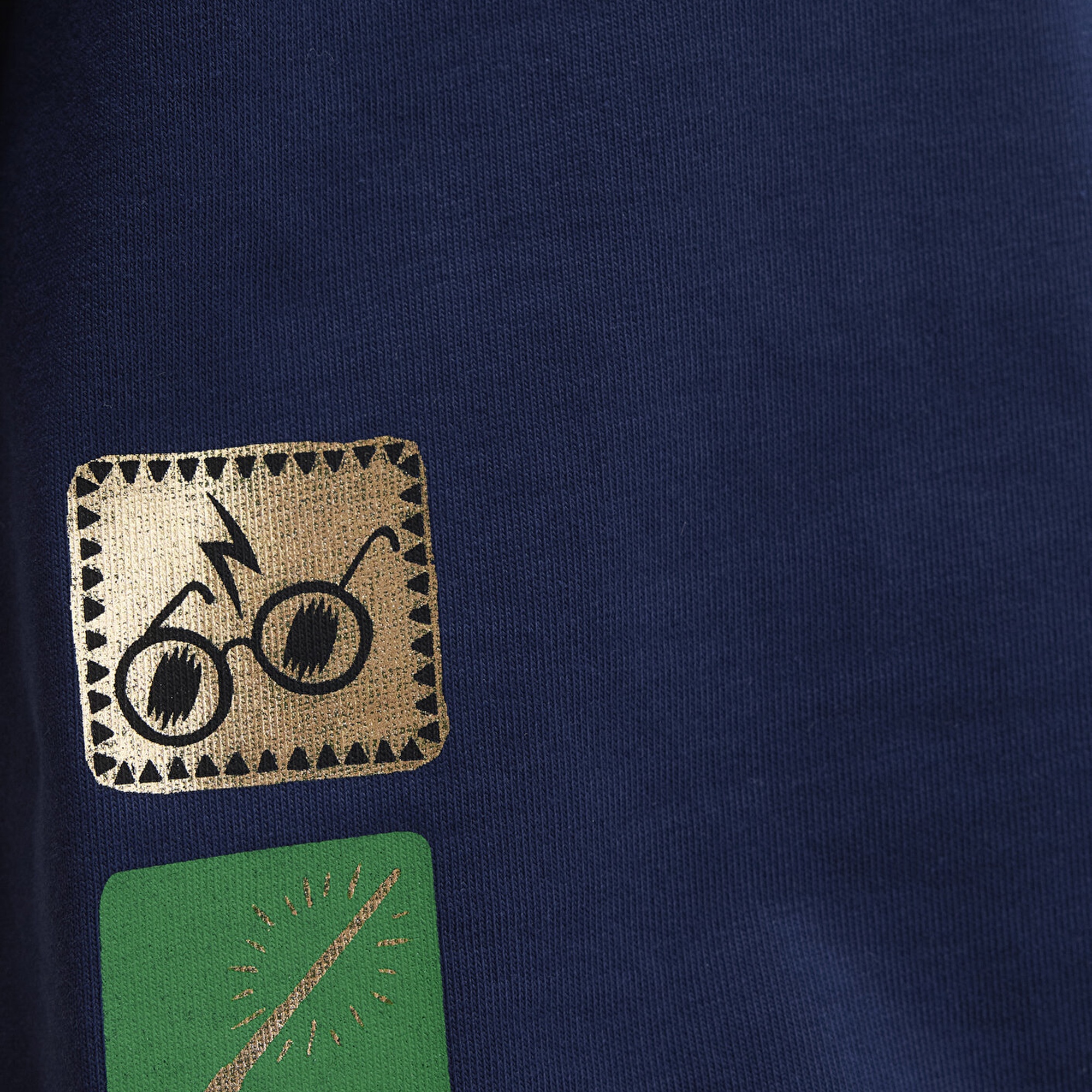 Mavi Hogwarts Baskılı Lacivert Tişört Boxy Fit 1613674-70488