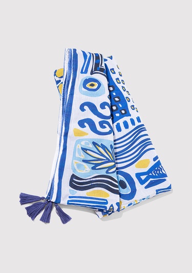  Mavi Nazar Boncuğu Desenli Havlu 1913655-28616