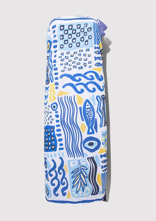  Mavi Nazar Boncuğu Desenli Havlu 1913655-28616