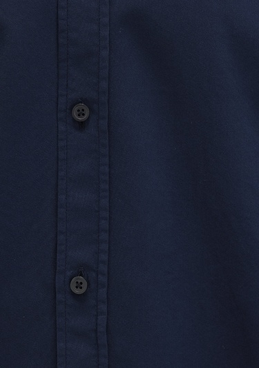  Mavi Tencel TM Liyosel Karışımlı Lacivert Gömlek Slim Fit / Dar Kesim 0211805-82318
