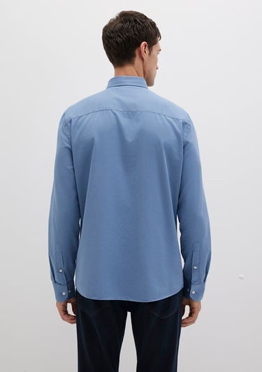  Mavi Tencel TM Liyosel Karışımlı Mavi Gömlek Slim Fit / Dar Kesim 0211805-83767