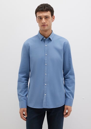  Mavi Tencel TM Liyosel Karışımlı Mavi Gömlek Slim Fit / Dar Kesim 0211805-83767