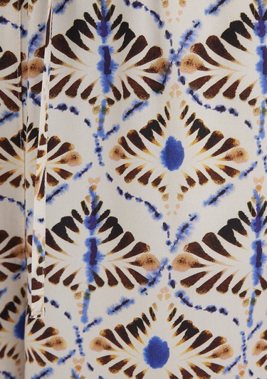  Mavi Etnik Baskılı Bej Pantolon 1011123-91008