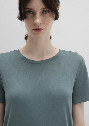  Mavi Tencel TM Modal Yeşil Midi Elbise 1310777-71917