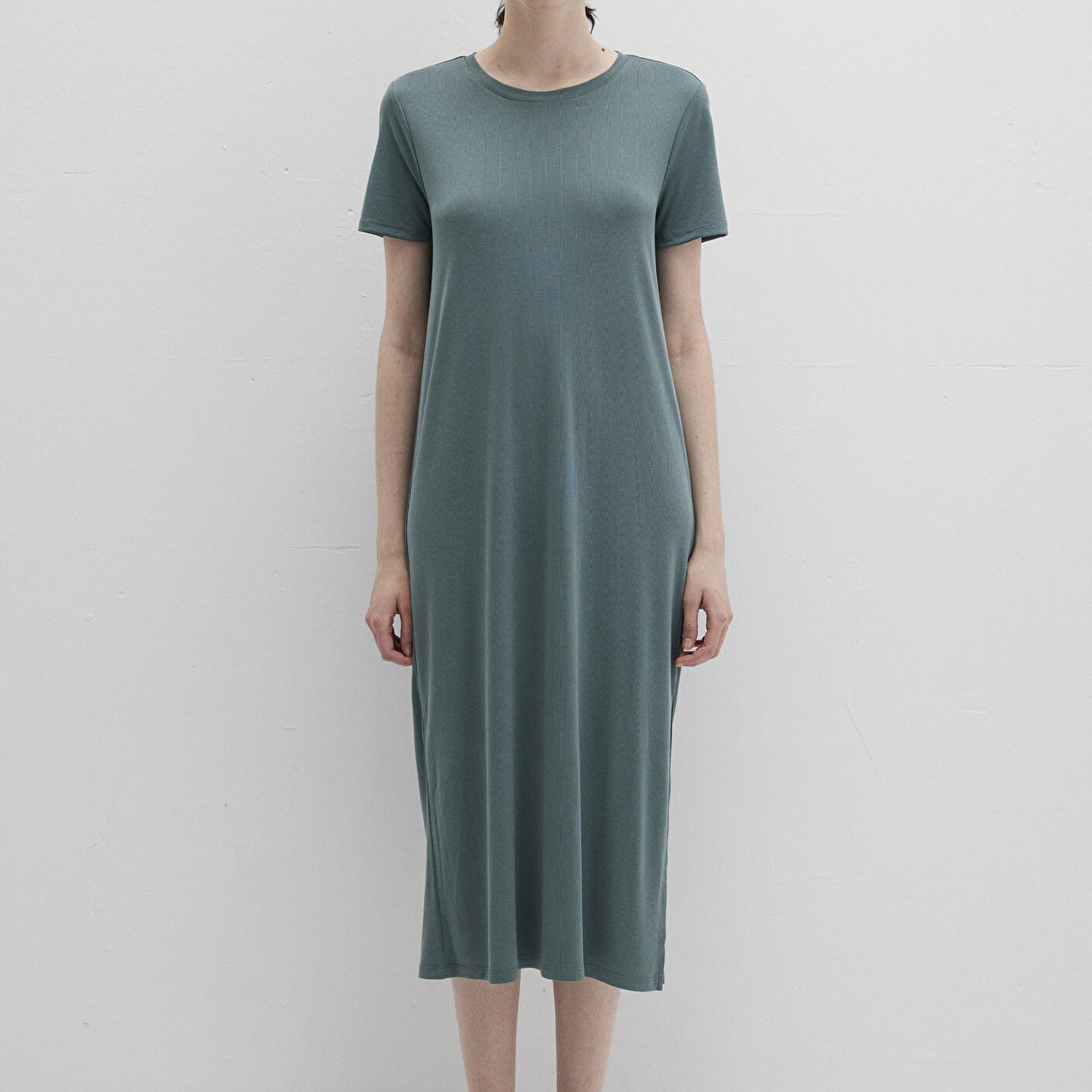 Mavi Tencel TM Modal Yeşil Midi Elbise 1310777-71917