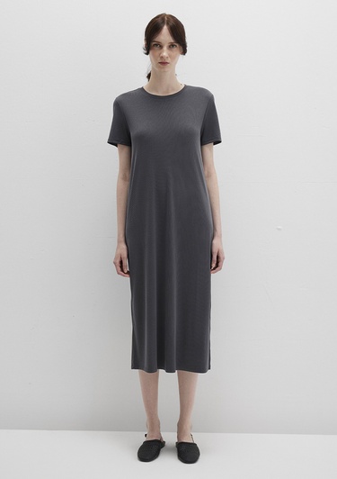  Mavi Tencel TM Modal Antrasit Midi Elbise 1310777-70095