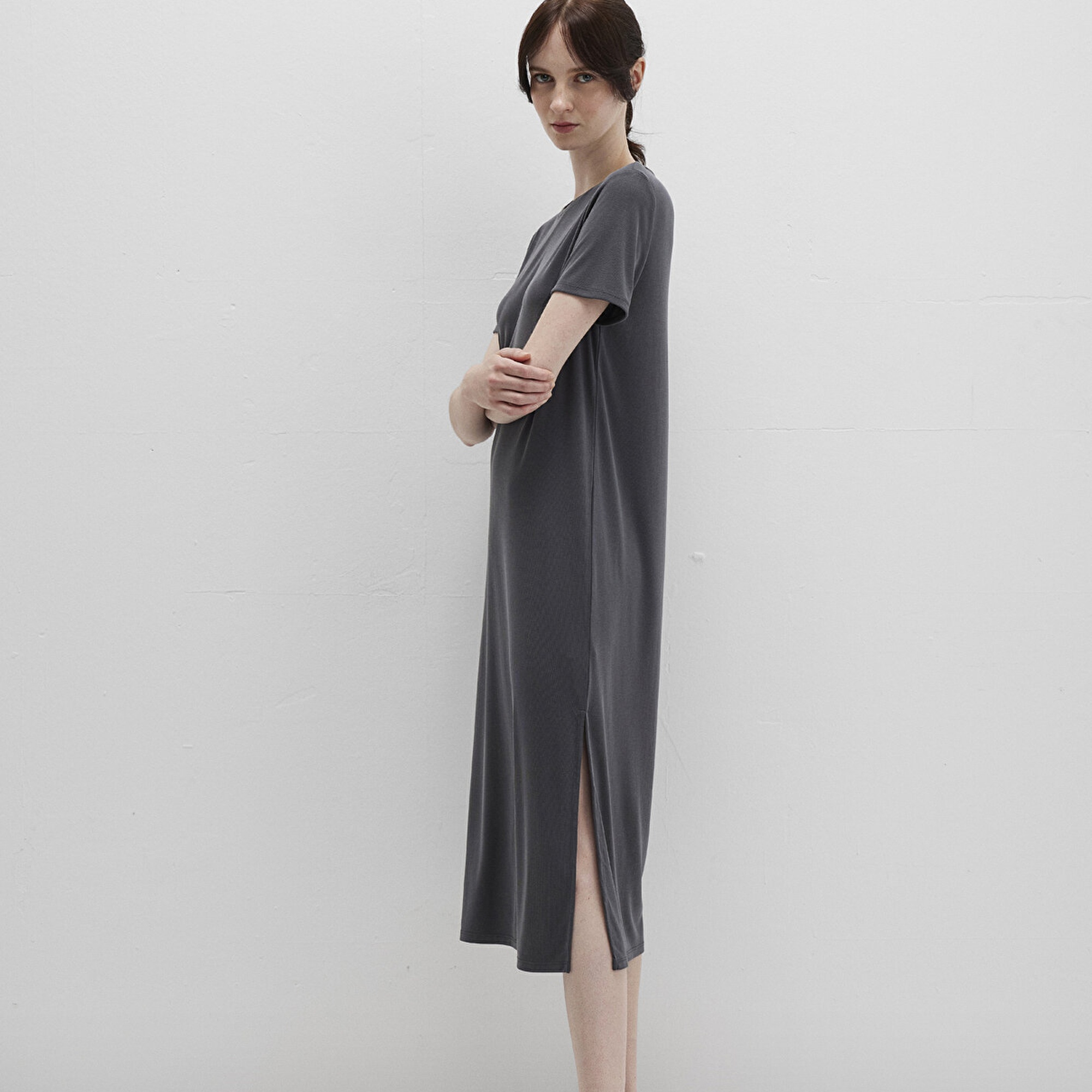 Mavi Tencel TM Modal Antrasit Midi Elbise 1310777-70095