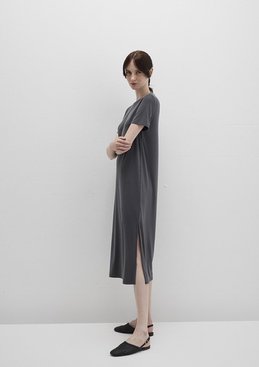  Mavi Tencel TM Modal Antrasit Midi Elbise 1310777-70095