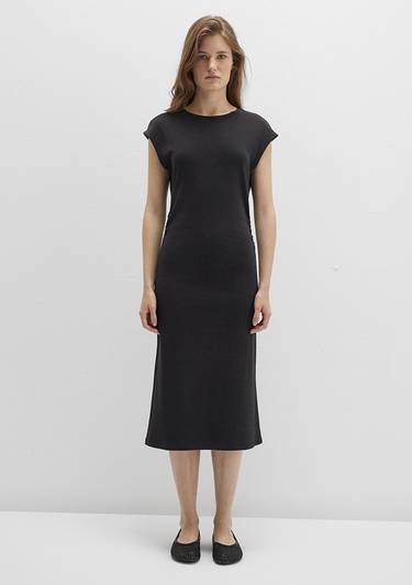  Mavi Siyah Midi Elbise 1310776-900