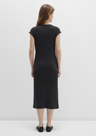  Mavi Siyah Midi Elbise 1310776-900