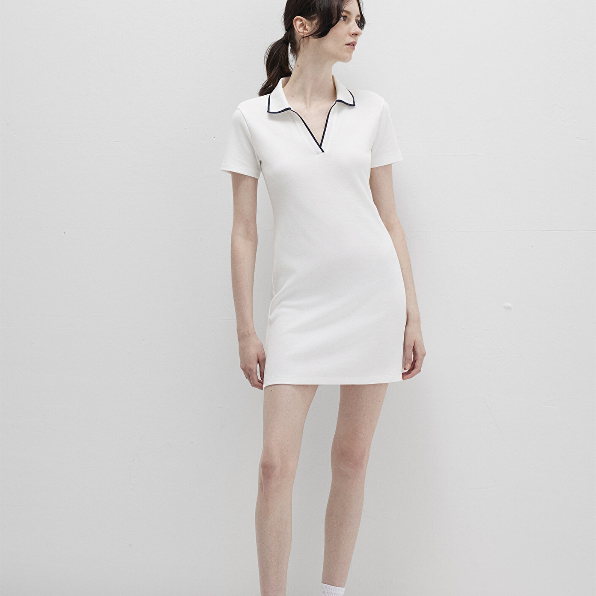 Mavi Beyaz Polo Elbise 1310775-70057