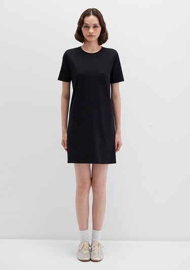  Mavi Siyah Mini Elbise 1310773-900