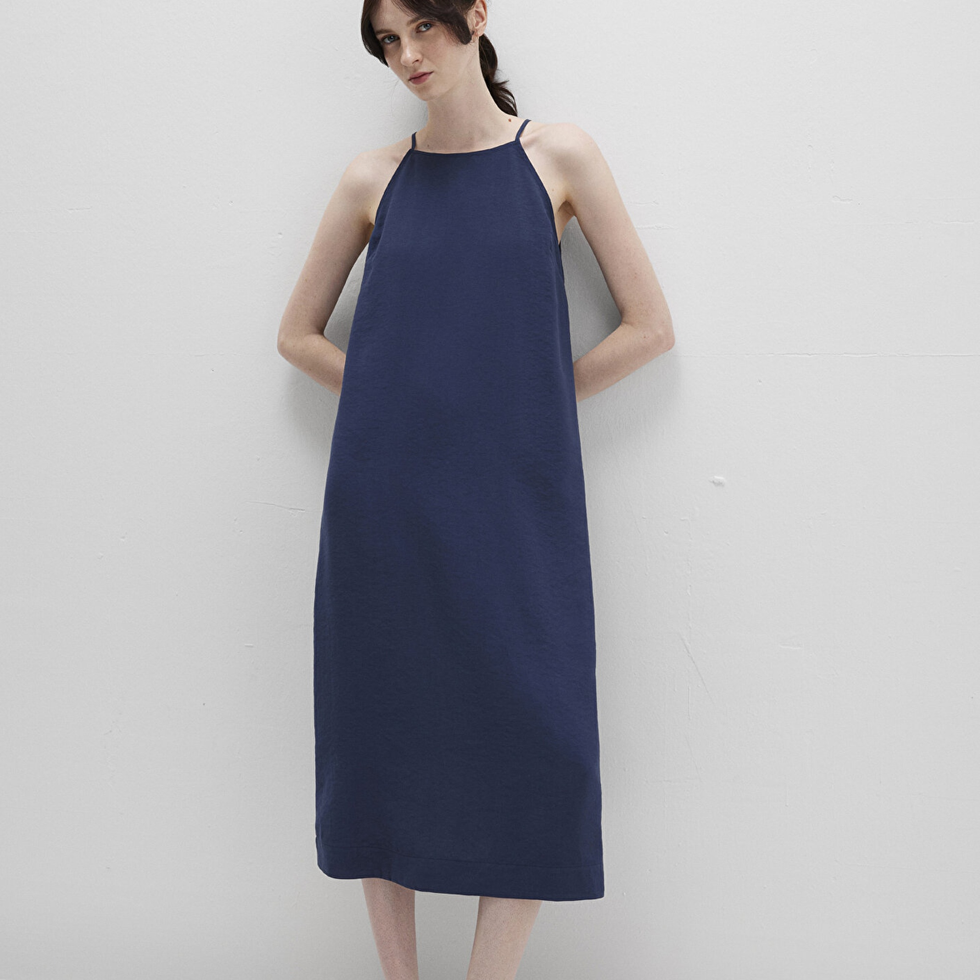 Mavi Askılı Lacivert Elbise 1310770-70487