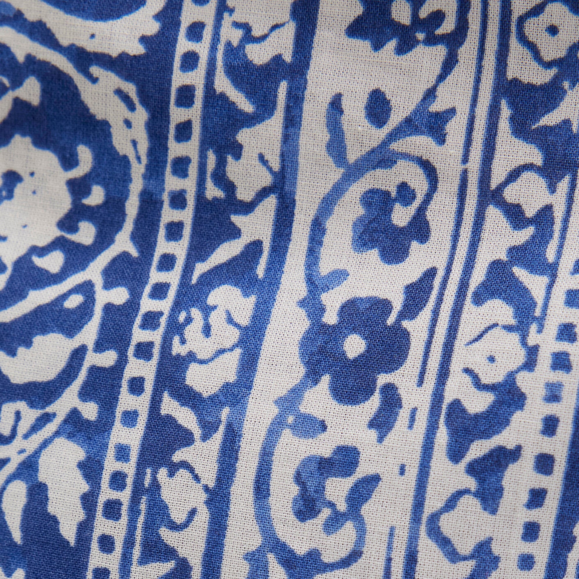 Mavi Bağlama Detaylı Baskılı Lacivert Mini Etek 1310767-91087