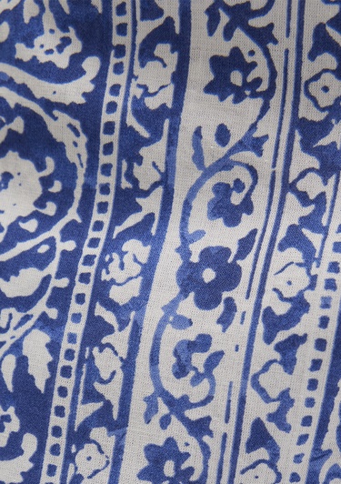  Mavi Bağlama Detaylı Baskılı Lacivert Mini Etek 1310767-91087