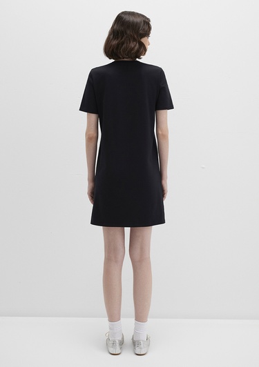  Mavi Siyah Mini Elbise 1310773-900