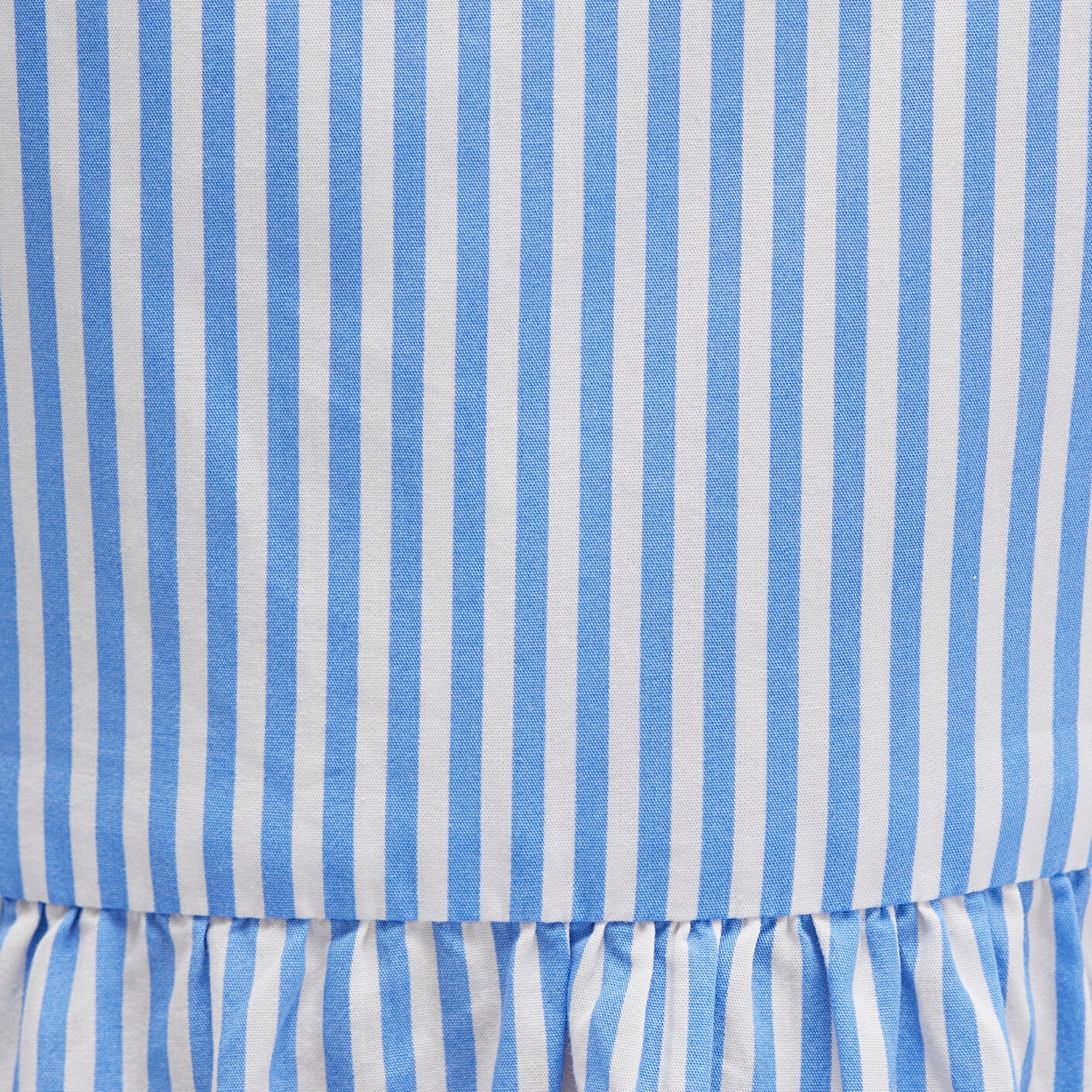 Mavi Fiyonk Detaylı Çizgili Mavi Elbise 1310795-86599