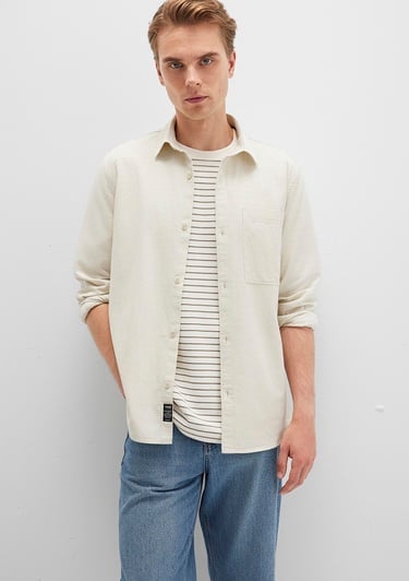  Mavi Bej Gömlek Regular Fit / Normal Kesim 0211658-70134