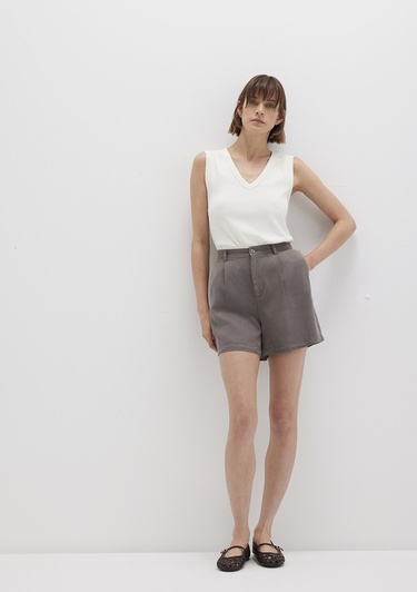  Mavi Tencel TM Liyosel Gri Şort 1410195-70133