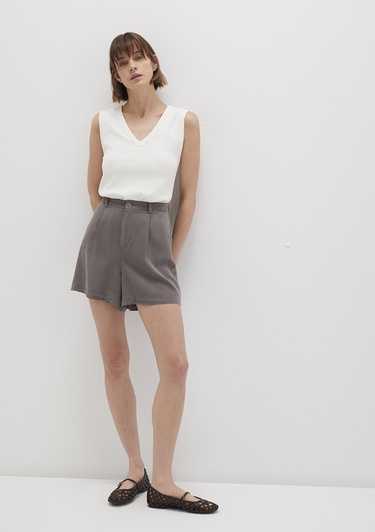  Mavi Tencel TM Liyosel Gri Şort 1410195-70133