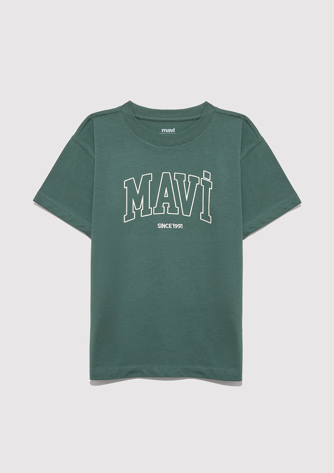  Mavi Mavi Since 1991 Baskılı Yeşil Tişört Loose Fit / Bol Rahat Kesim 6610369-71930