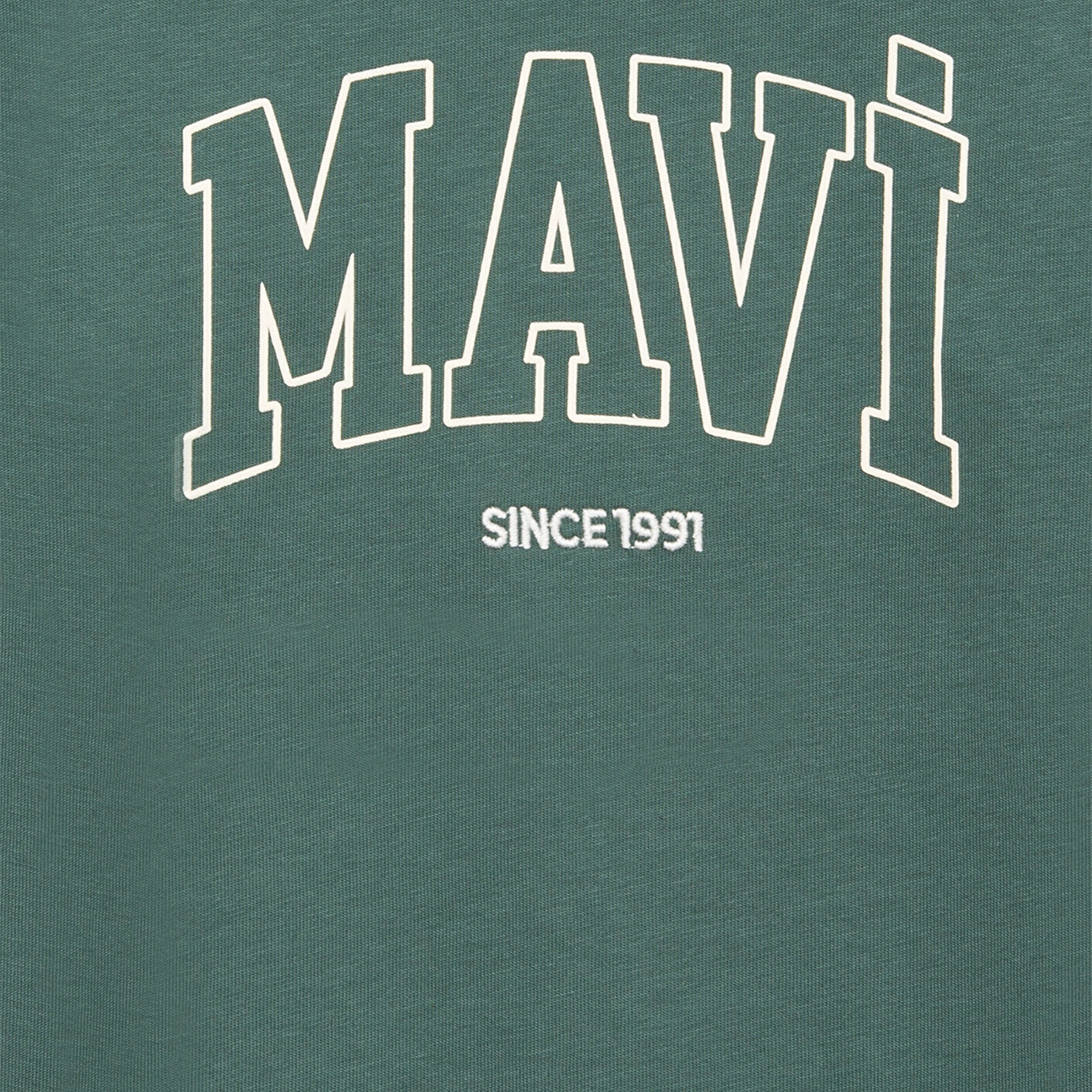 Mavi Mavi Since 1991 Baskılı Yeşil Tişört Loose Fit / Bol Rahat Kesim 6610369-71930