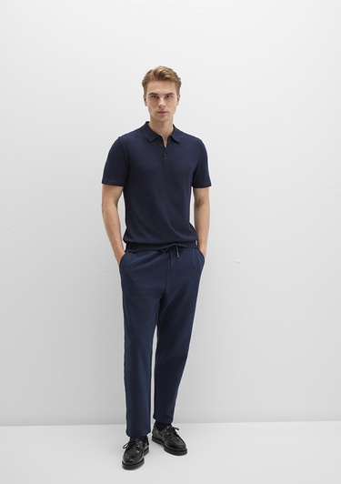  Mavi Lacivert Örme Pantolon 0010521-70490