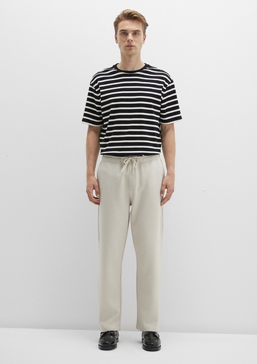  Mavi Bej Örme Pantolon 0010521-70144